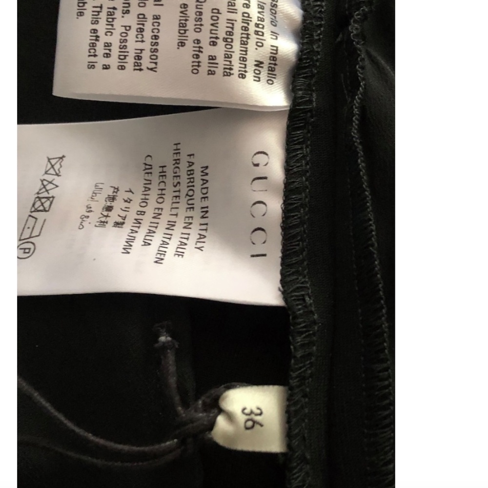 GUCCI GUCCI BLACK PLEAT-FRONT FLARED TROUSERS - Picture 14 of 16